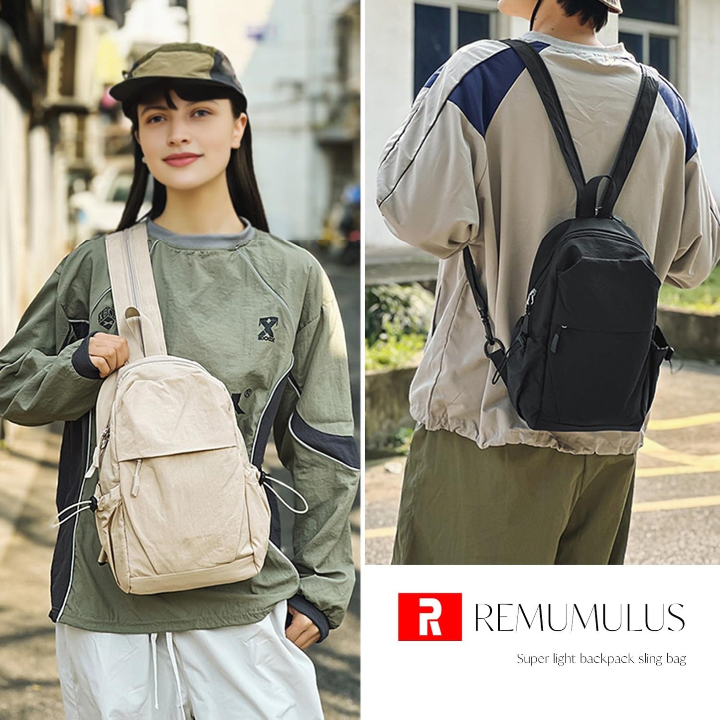 Skiennix Unisex Crossbody Messenger Bag - Durable Sling Backpack for Hiking | Small Size
