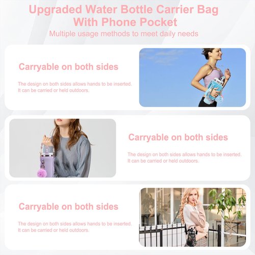 3tyto Stanley Cup Accessories Set Including Water Bottle Carrier Bag,Water Bottle Holder With Strap,Straw Cover,Stanley Charms,Silicone Boot for Stanley 40oz 30oz Tumbler (Pink Floral)