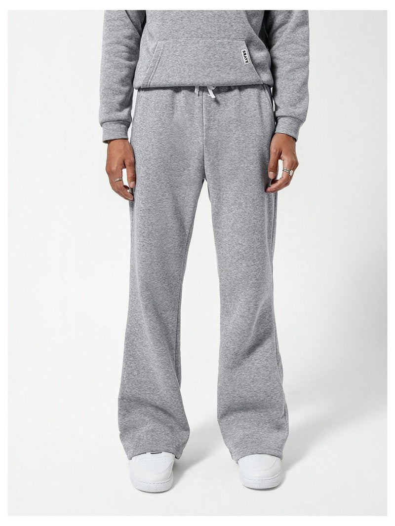RoseSeek Boy's Straight Leg Sweatpants Elastic Waist Baggy Pants Joggers Athletic Track Pants Trousers Grey 13Y