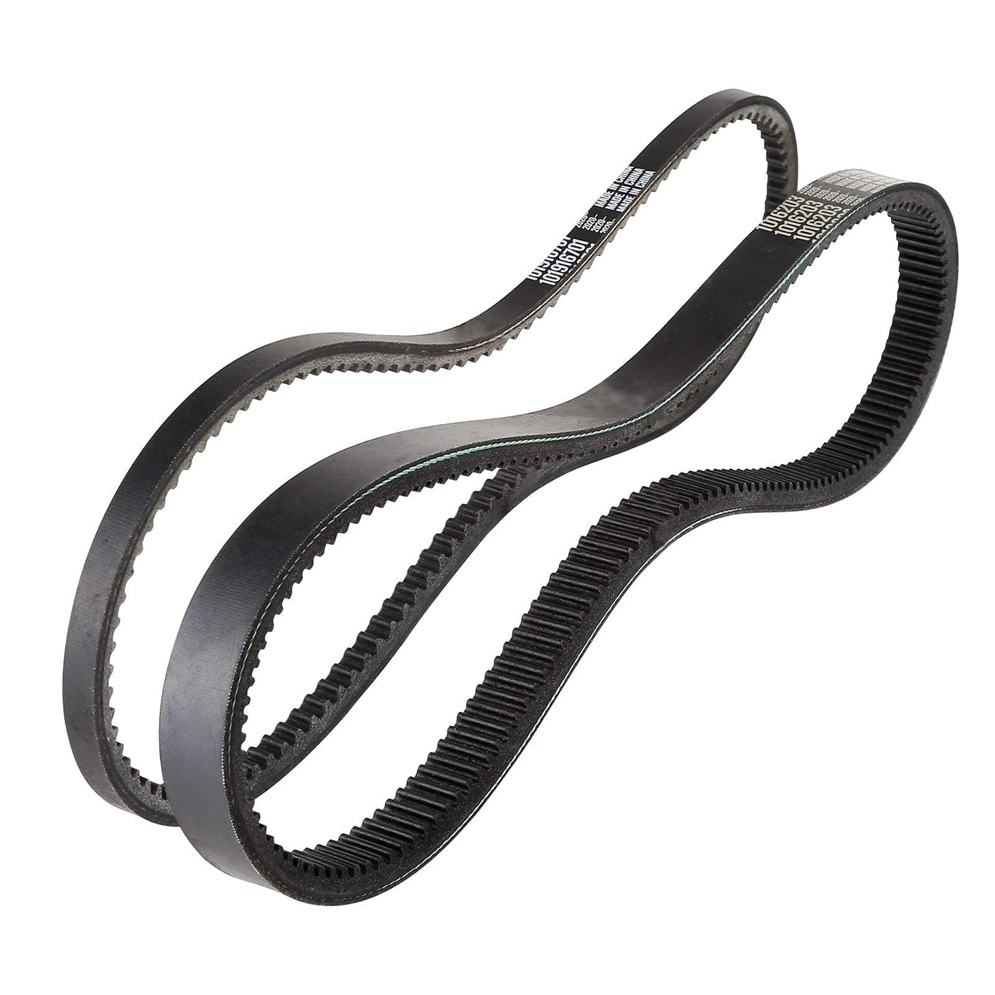 10L0L Clutch Drive Belt & Starter Generator Belt Kit for Club Car DS 1997-up, Club Car Precedent 2004-up Gas Golf Cart, Replace OEM 101916701 1016203