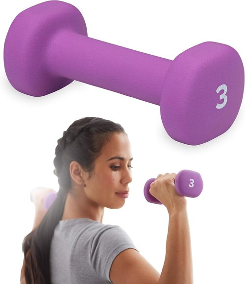 Gaiam Dumbbell Hand Weight - Neoprene Coated Free Weights for Home Gym Workouts | Ideal for Strength Training