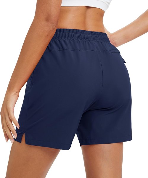 MAGCOMSEN Women's Hiking Shorts - Quick Dry, Lightweight, UPF 50+ | Athletic Summer Shorts with Pockets