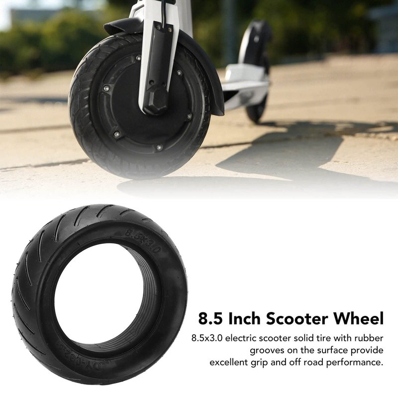 8.5x3.0 Electric Scooter Solid Rubber Tire, Replacement Tire with Good Grip for All Road Conditions, Snow and Rain Compatible