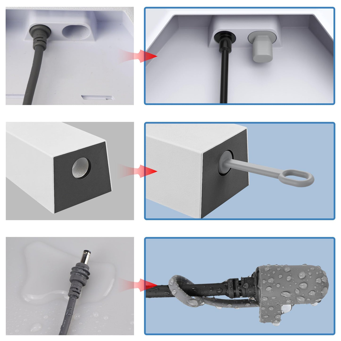 Cable Silicone Caps for Starlink Mini, Cable Plug Protective Caps and Power Port Plug Caps for Starlink Mini Dustproof Waterproof, Set of 5, Gray