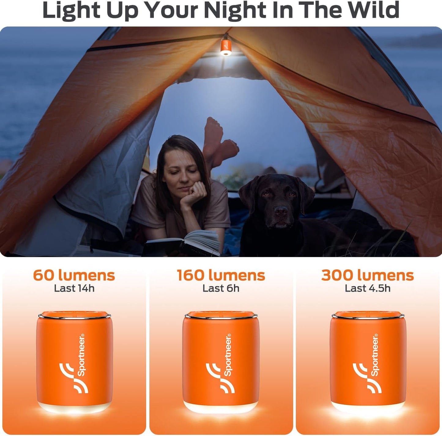 Sportneer Compass Hiking Survival Military Grade with Sighting Mirror + Tiny Portable Air Pump with Camping Light for Camping Hiking Outdoor