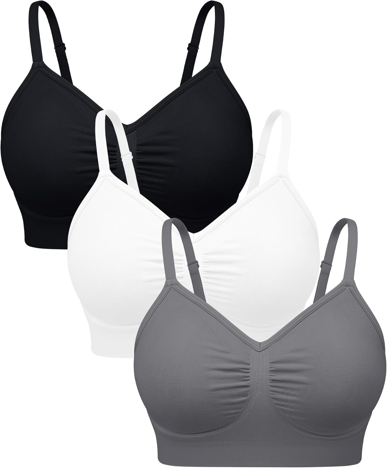 WANAYOU Wireless Bralettes for Women - Comfortable No Underwire Push-Up Everyday Bra