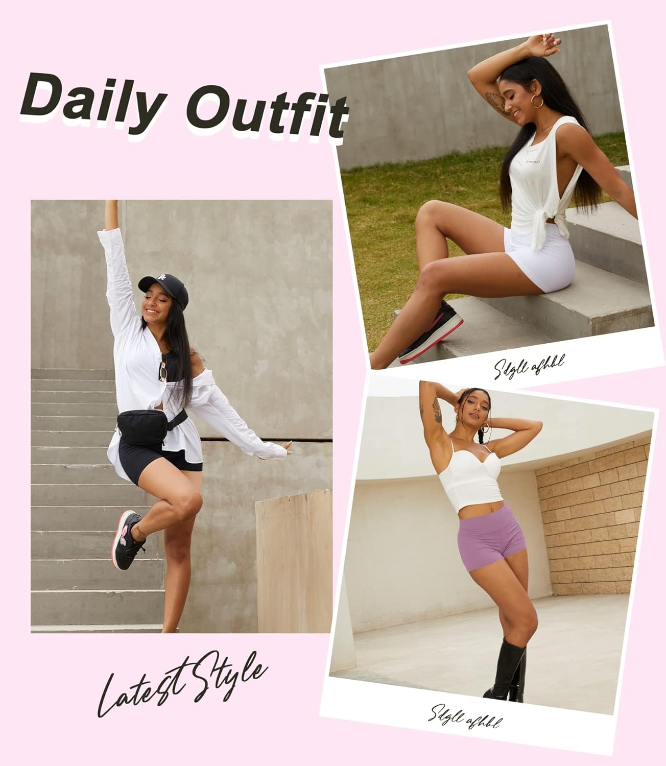 TNNZEET Biker Shorts for Women - High Waisted Tummy Control | 8"/5"/3" Spandex Yoga & Gym Shorts
