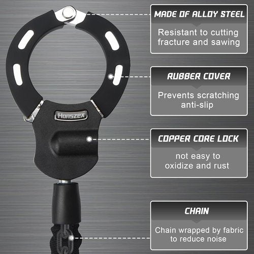High-Security Scooter Lock by [Brand Name] - 36.22 Inch Heavy-Duty Bike Lock Chain for E-Bikes & Scooters