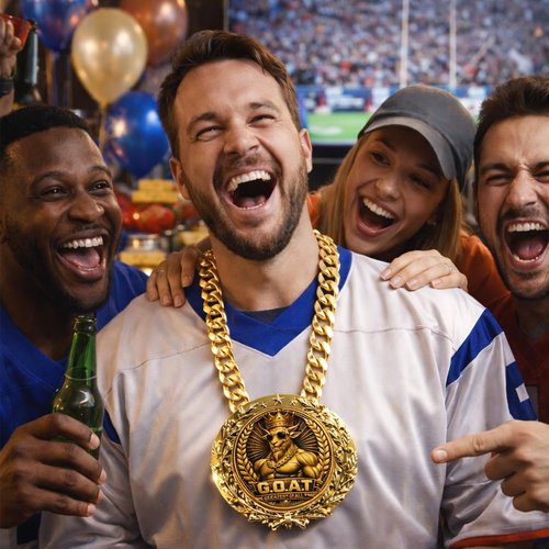 6" Muscle Goat Medal - Champion Sports Award Medal for Football, Soccer, Basketball | Fun Trophy for All Ages