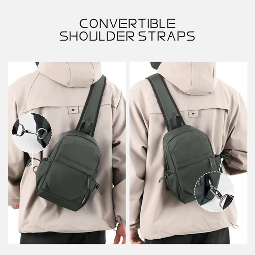 BIRDDIE Anti-Theft Crossbody Sling Bag - Versatile Casual Shoulder Backpack for Hiking & Travel