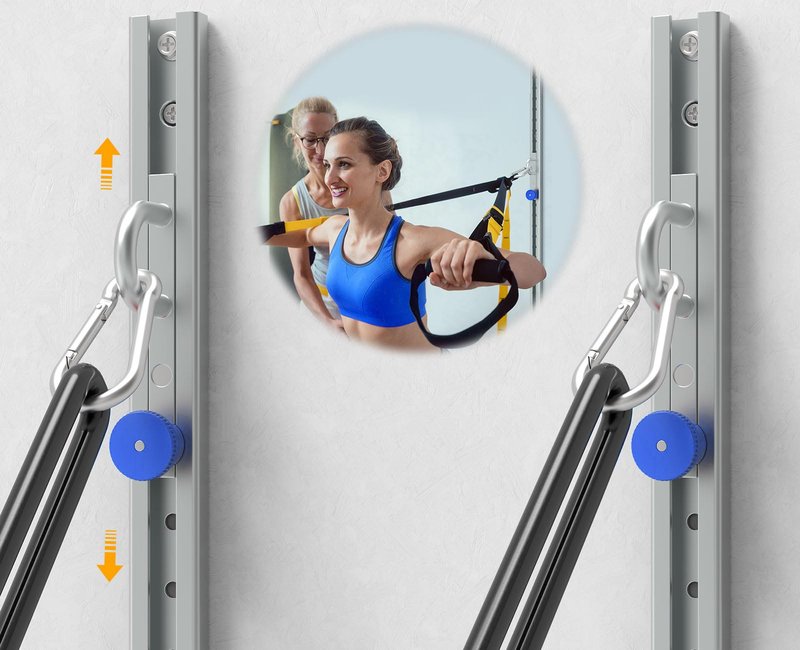 Automatic Locking Resistance Band Wall Mount System, Wall-Mounted Anchor Fitness Anchor - Adjustable, Multi-Functional, Home Gym Solution for Strength Training, Workout Goals | 100+ Exercises