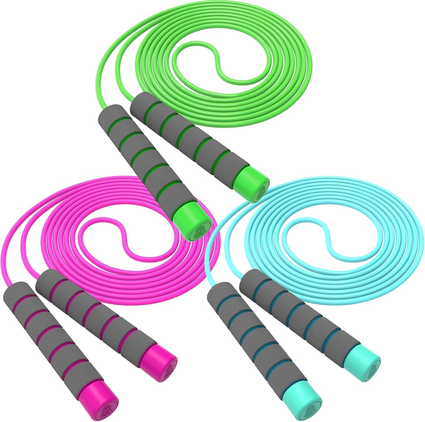 Skiennix Adjustable Jump Rope - Soft Foam Handles for Kids & Adults | Perfect for Outdoor Fitness