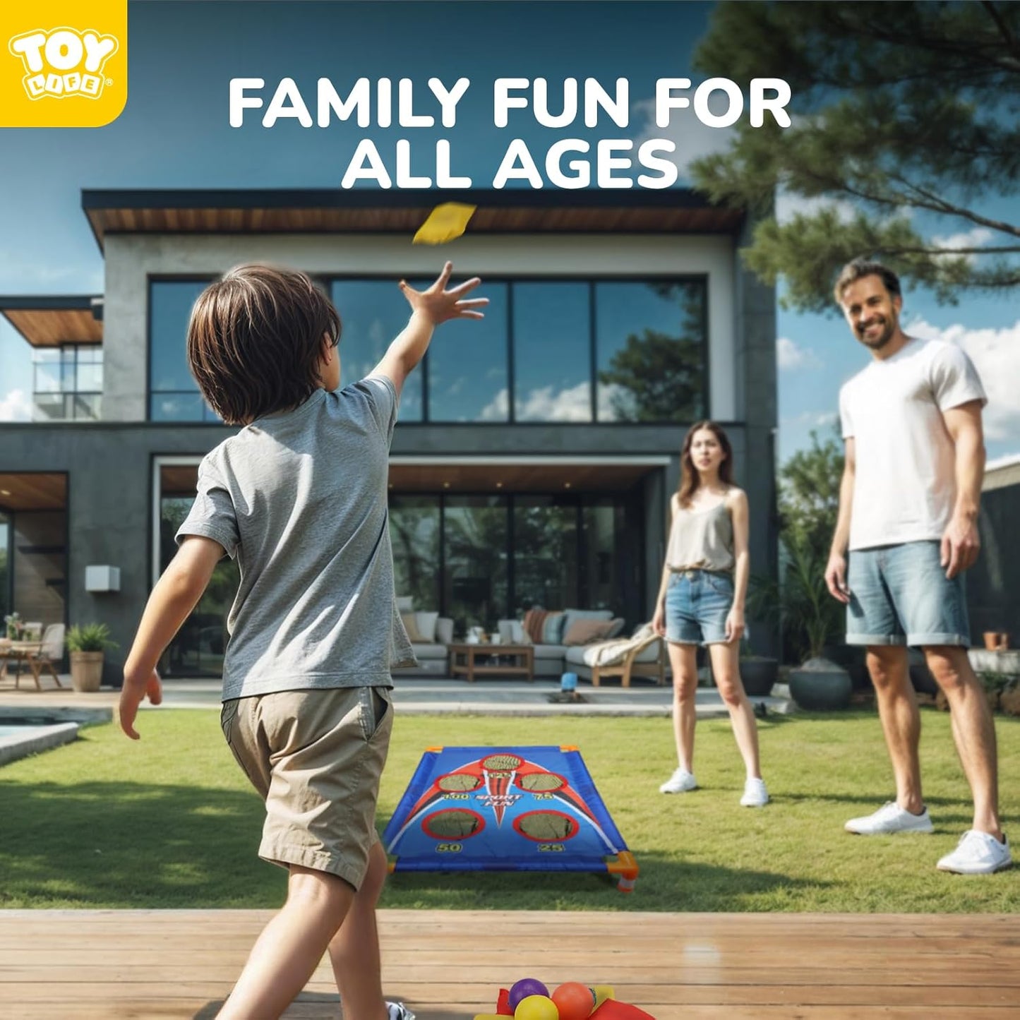 TOY Life Bean Bag Toss Game - Fun Outdoor Carnival Game for Kids Ages 4-8 | Perfect for Backyard Parties