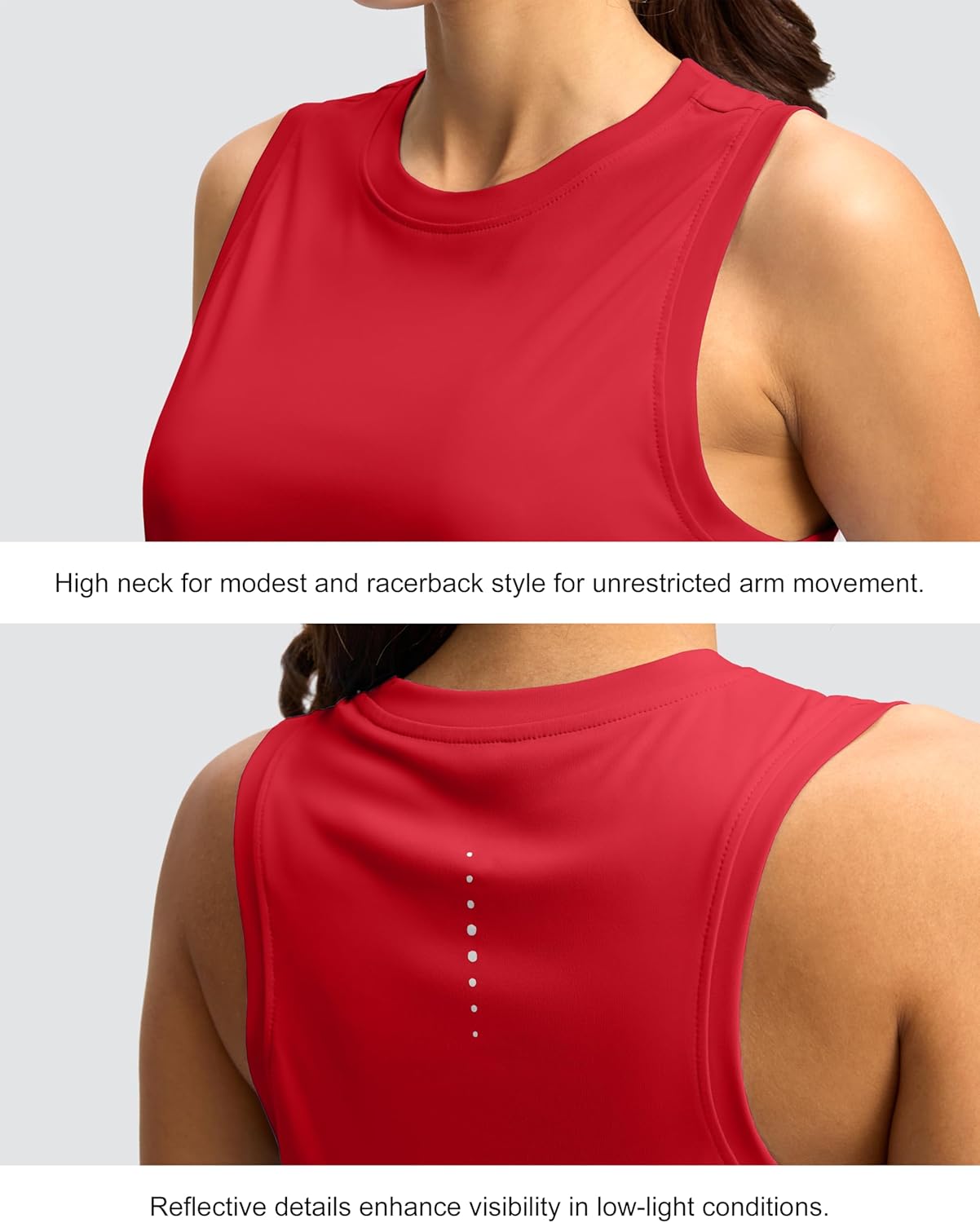 SANTINY Women's Sleeveless Workout Tank Tops - Lightweight Yoga & Tennis Shirts | Athletic Racerback Design
