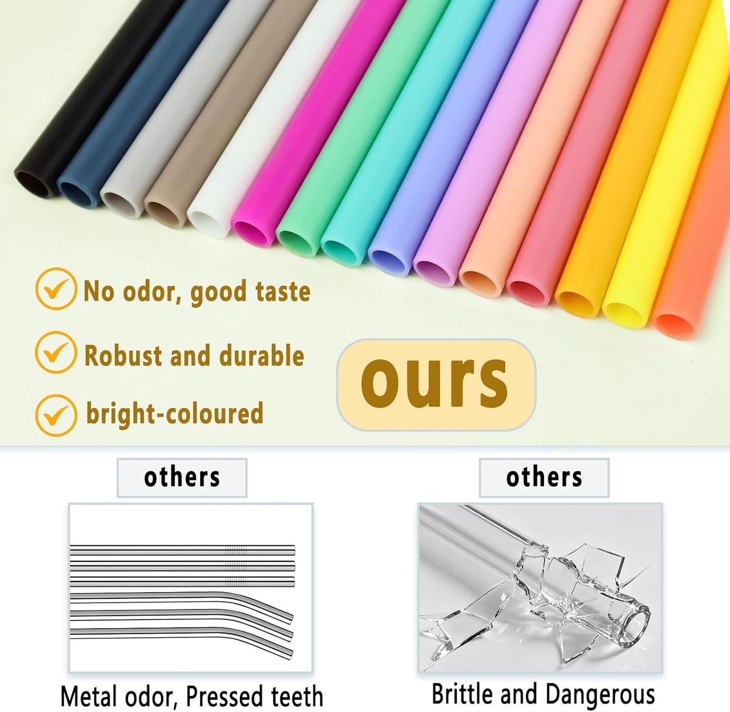NTIERA Replacement Straws for Owala FreeSip 24oz & 32oz Bottles - 8 Colorful Reusable Straws with Cleaning Brush