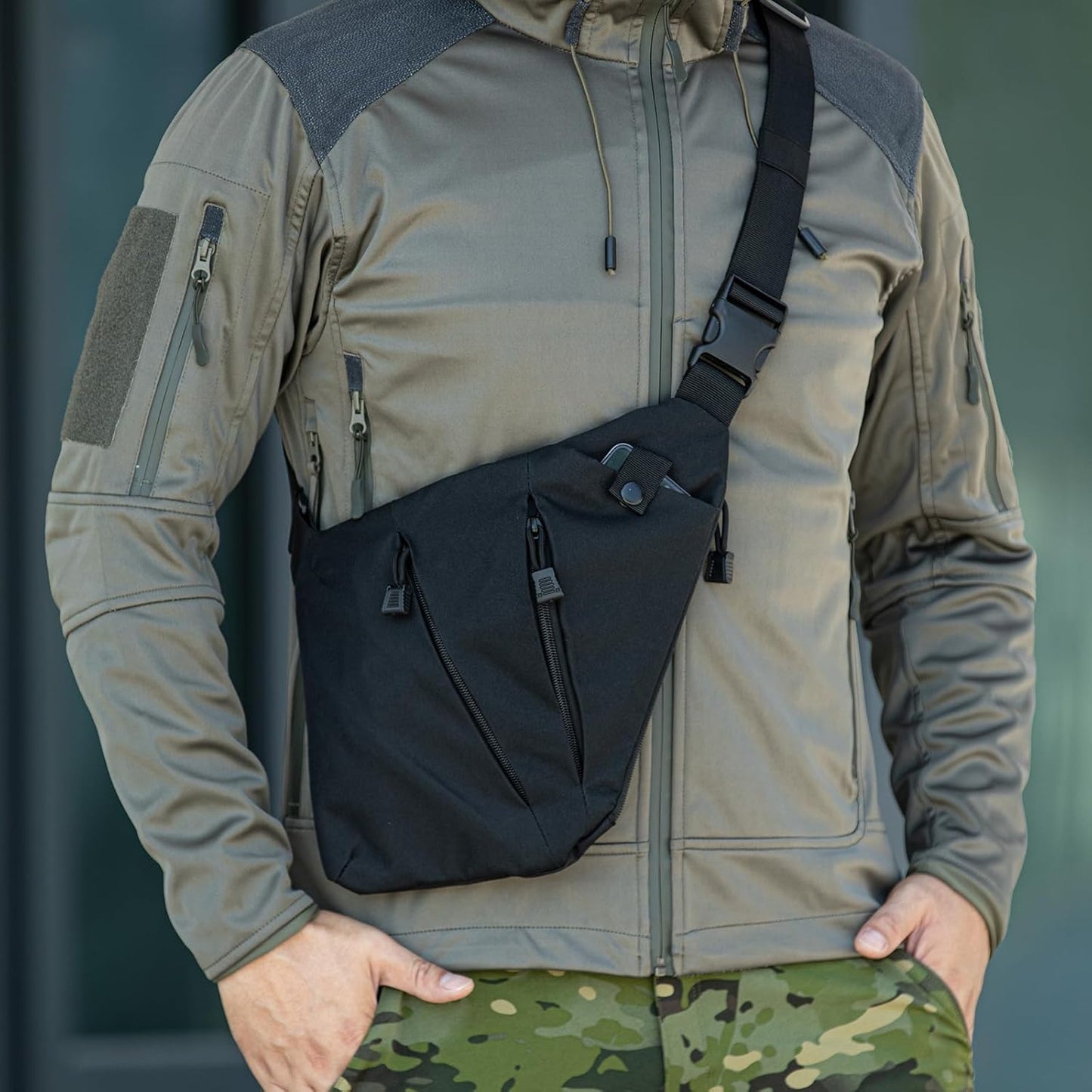 Skiennix Tactical Crossbody Sling Bag - Anti-Theft CCW EDC Carry Solution | Compact Design