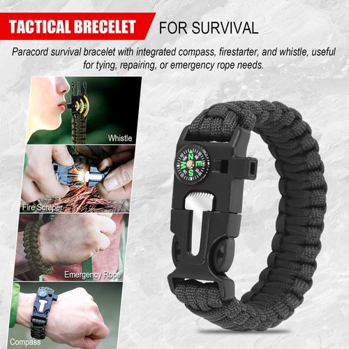 Gifts for Men Christmas 146Pcs Survival Kit First Aid Kit, Emergency Kit with Survival Tools, Medical Supplies for Camping, Travel, Outdoor Adventure