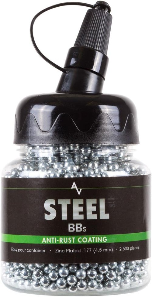 Air Venturi Steel BBS - 177 Caliber Zinc-Plated Pellets | 5.1 Grains | 2,500 Count