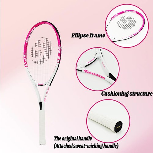 Senston 27 inch Tennis Racket for Adults 1 Pack Tennis Racket Set Tennis Overgrip, Vibration Damper