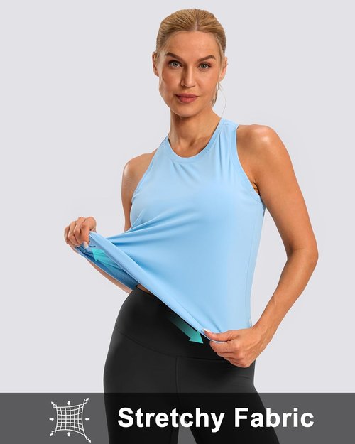 G Gradual Women's Racerback Yoga Tank Top - Loose Fit Athletic Shirt for Running & Gym Activities