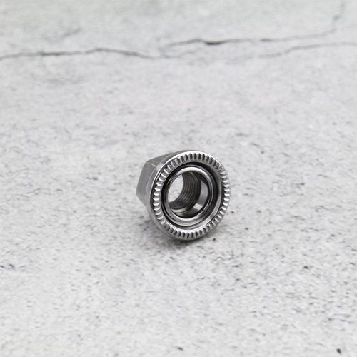 Micro Traders 6Pcs M9 Wheel Nuts M10 Axle Wheel Nuts Bicycle Wheel Nuts Replacement Hub Large Flange Axle Nut Accessories for Bicycle Silver