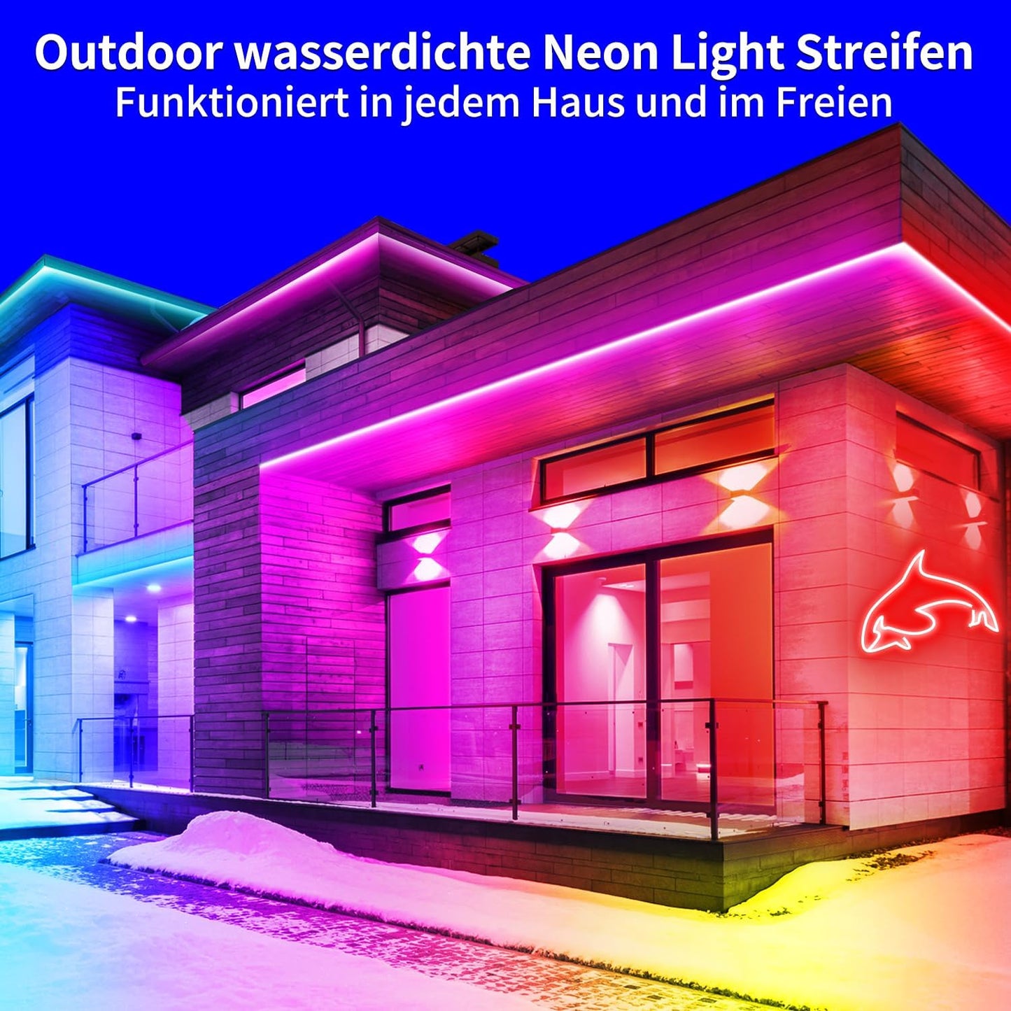 50ft RGB LED Neon Rope Lights with Remote & APP Control - Waterproof Flexible Strip for Bedroom & Outdoor Décor