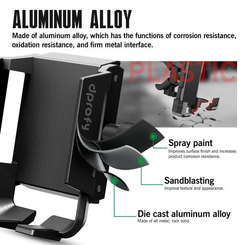 Dprofy Golf Cart Phone Holder Strong Magnetic Golf Cart Phone Mount Golf Accessories Fit for All Popular Smart Phones Special Design for Thick Case and Ring Holder (Black)