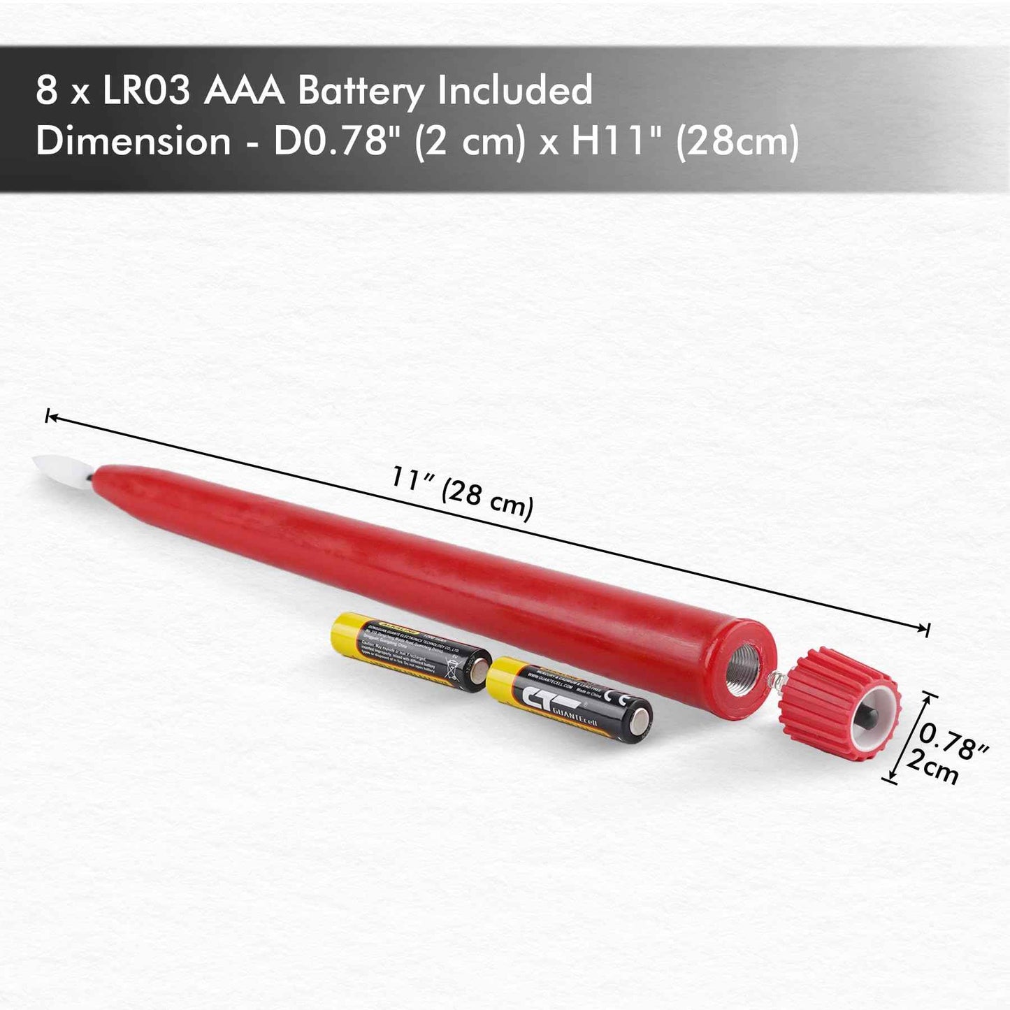 Fanna Flameless Taper Candles with Timer, Battery Operated Led Candle Sticks Real Wax Finished, Remote and Batteries Included - H 11" Set of 4 (Red)