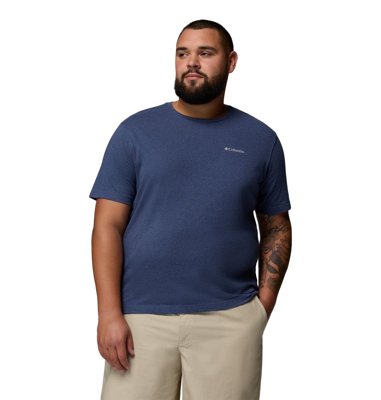 Columbia Mens Thistletown Hills Short Sleeve T-Shirt, Dark Mountain Heather, 4X
