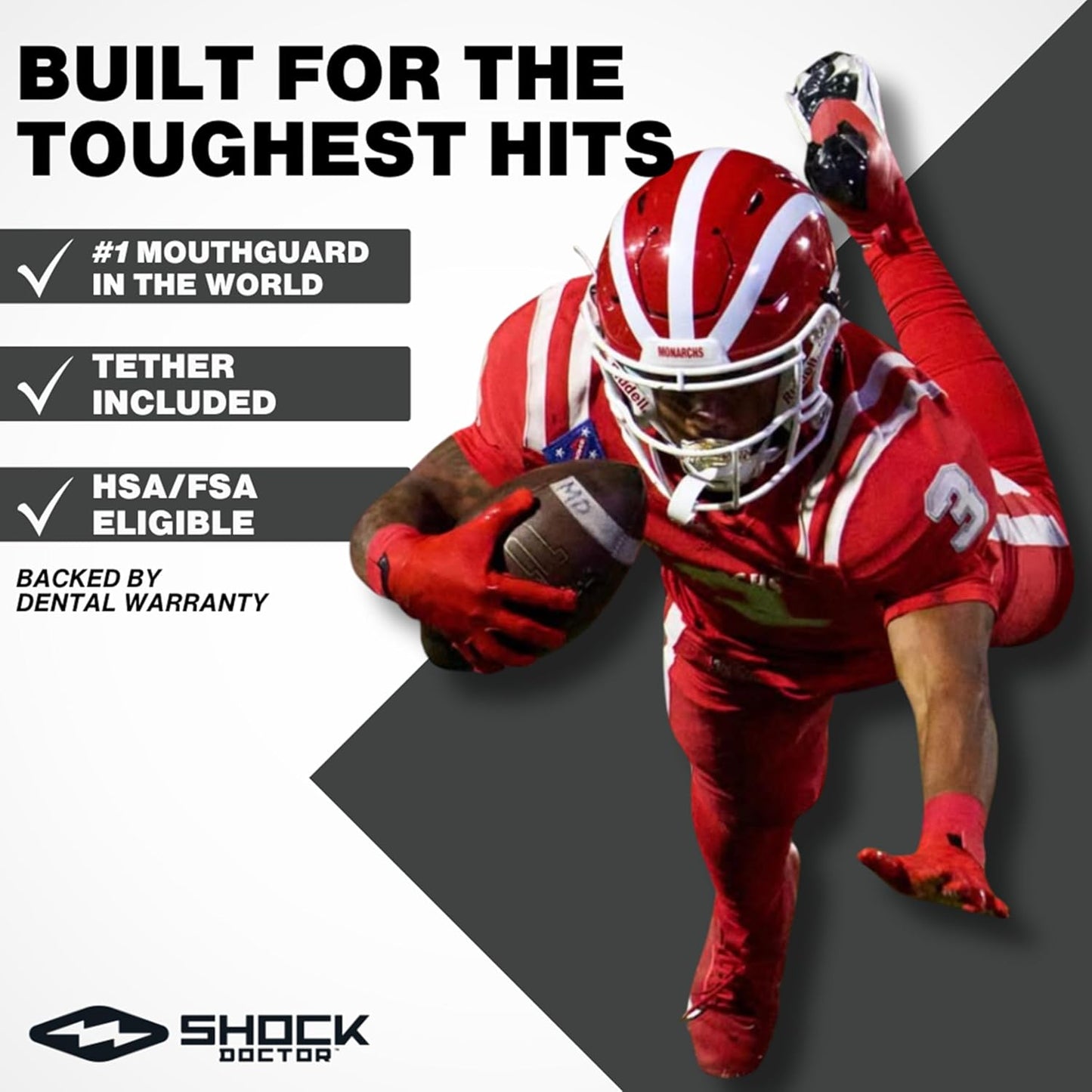 Shock Doctor Mouth Guard - Gel Max Heavy Duty Protection for Sports | Custom Fit for Adults & Youth