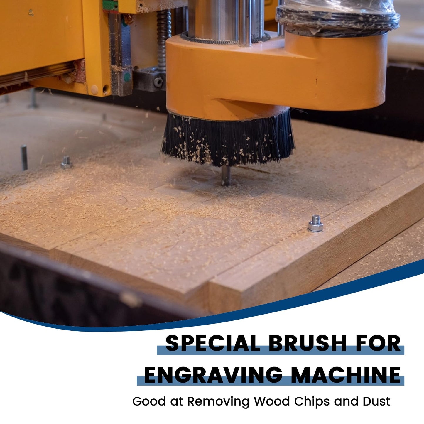 SATUY CNC Vacuum Brush, 1m x 70mm Nylon Dust Shoe Brush, Vacuum Cleaner Engraving Machine Dust Cover for CNC Router, Spindle Motor Milling Machine (Black)