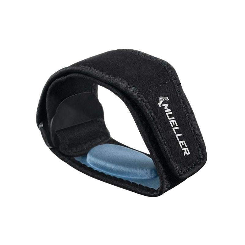 MUELLER Esports Medicine Adjustable Elbow Brace with Gel Pad for Men and Women, Elbow Pain Relief Support Sleeve, 6 KTape Strips Included, Ideal for Gamer's Console and Mouse Elbow, Black, One Size