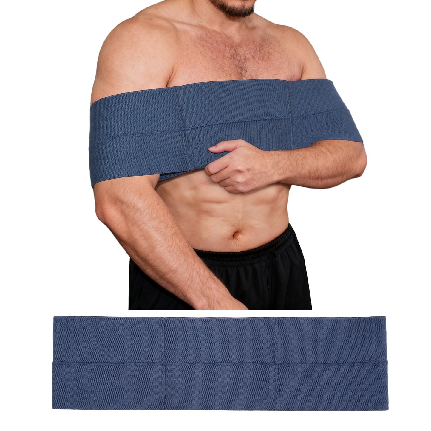 FAMJOALE Bench Press Band Sling, Power Weight Lifting Slingshot Blaster for Men and Women, Push Up Exercise Bench Gym Workout Equipment for Elbow Fitness, Chest Builder, Powerlifting, Blue