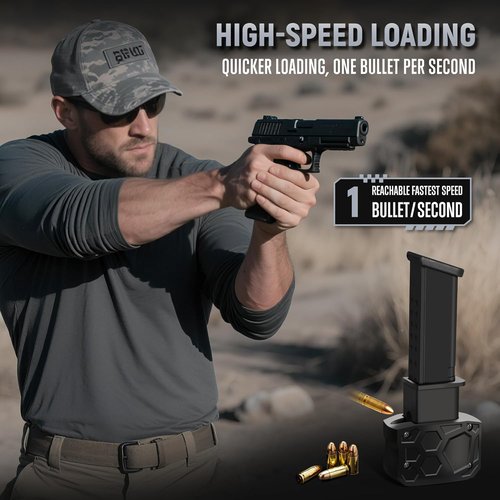 Glock Magazine Speed Loader - Rapid 9mm/.40SW Loader for Glock Models 17-47 | Efficient & Quick Loading