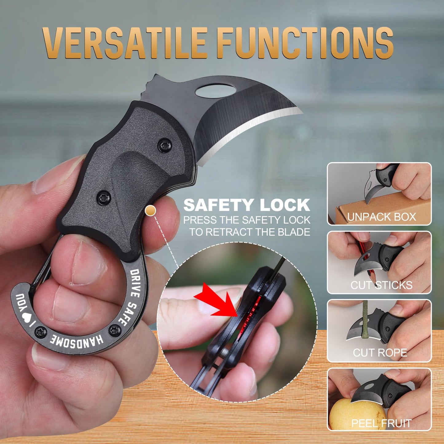 Gifts for Him Valentines Day Men Husband, Valentines Anniversary Birthday Gifts for Him, Mens Tool Gift, EDC Keychain Gift for Boyfriend, Valentine for Husband from Wife