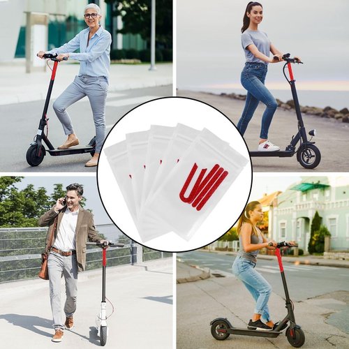Abaodam Scooter Reflective Strips 5 Pack Waterproof Bike Warning Stickers Cycling Reflective Decals for Night Safety Visibility