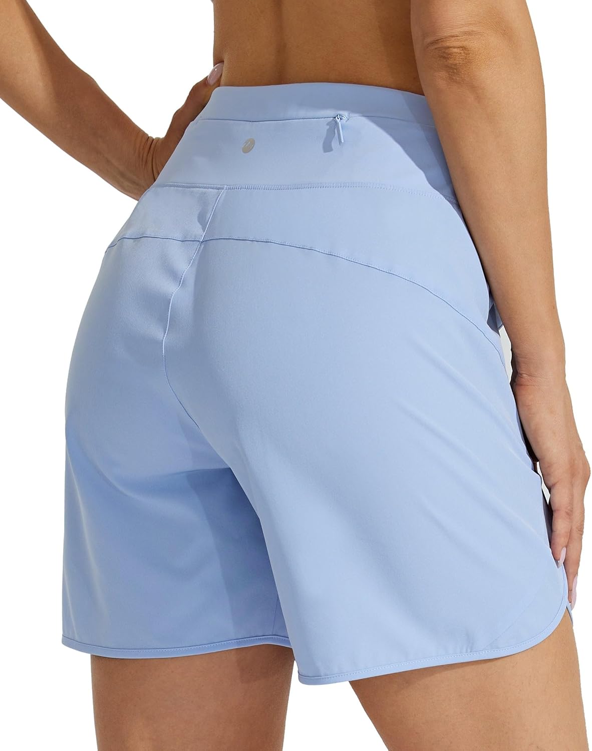 Willit Women's Running Shorts - 5" Quick-Dry High-Waisted Athletic Gym Shorts with Zipper Pocket
