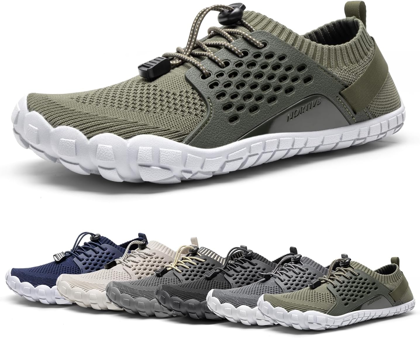 NORTIV 8 Men's Water Shoes - Lightweight Barefoot Aqua Shoes for Outdoor Sports | Perfect for Swim, Fishing, Hiking