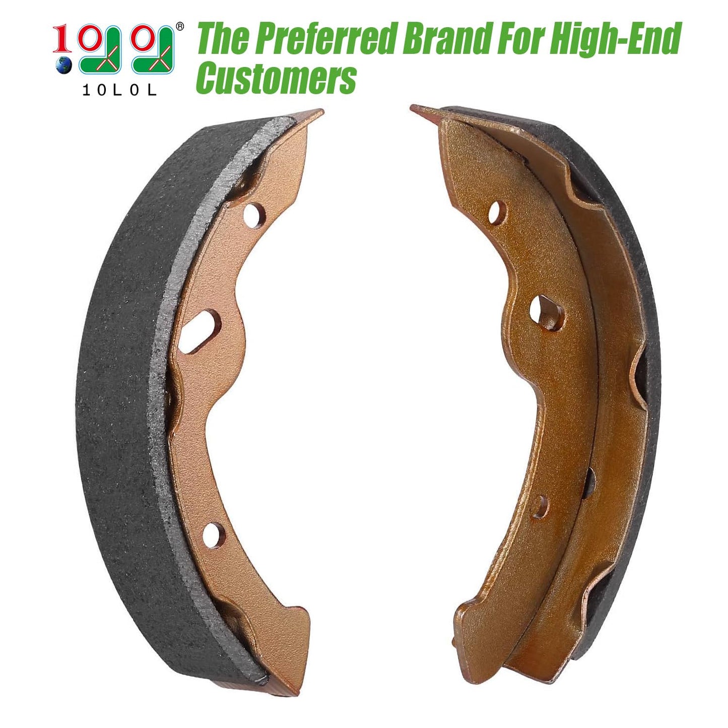 10L0L Brake Shoes for EZGO TXT 1997-2009.5, EZGO RXV Gas 2008-up, Workhorse 1996+, for Yamaha G9-G28 1994-2006 Golf Cart, Cushman Columbia Motrec Melex etc. OEM# 27943G01 70794G01 70795G01
