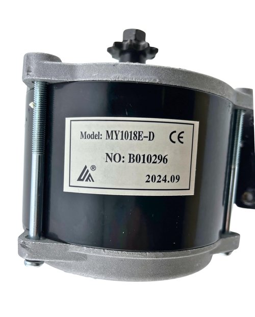 AlveyTech Heavy Duty 36 Volt 500 Watt Electric Motor for The Razor Crazy Cart XL (Versions 1+) - Replacement MY1018E-D Watt Motors with 9-Tooth Chain Sprocket and Mounting Bracket (W25143401030)