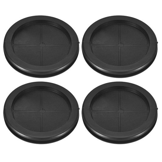 uxcell 4Pcs Rubber Grommets 3-4/8" (90mm) Drill Hole, 3-1/4" (80mm) ID Double Sided Hole Plugs Ring Gasket for Firewall Cable Wire Protecting, Black