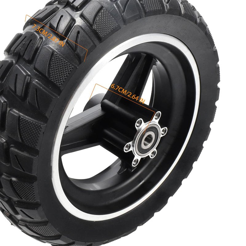 10x2.70-6.5 Solid Tire, 10 Inch Electric Scooter Solid Wheel Puncture-Proof Tire Replacement for Evercross H5 70/65-6.5 Electric Scooter Super-Grip Replacement Wheel