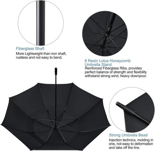 G4Free 80-Inch Oversized Golf Umbrella - Double Canopy Windproof Design for Outdoor Use