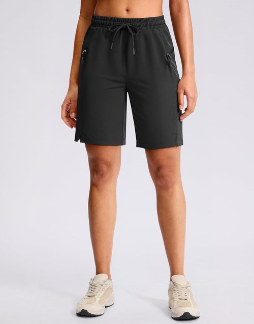 G Gradual Women's Hiking Shorts - Quick Dry Lightweight Bermuda Cargo Shorts with 2 Zipper Pockets