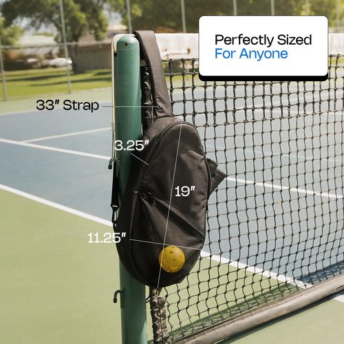 Crossbody for Pickleball - Versatile Satchel for Pickleball Equipment and Accessories - Crossbody Paddle Bag by Kryn