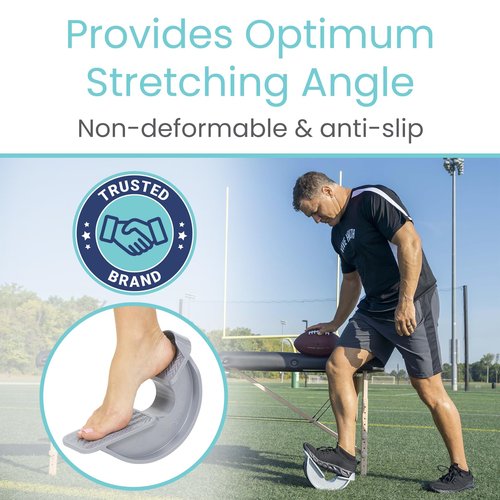 Vive Foot Rocker - Calf Stretcher for Achilles Tendinitis, Heel, Feet, Shin Splint, Plantar Fasciitis Pain Relief - Stretches Strained Leg Muscle - Ankle Wedge Stretch Improves Flexibility (Standard)