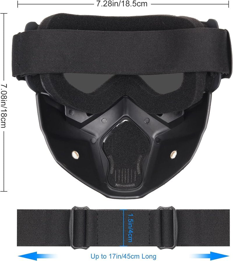 Airsoft Helmet and Mask, PJ Fast Helmet with Front NVG Mount and Side Rails for Paintball, CS Games and Other Outdoor Activities