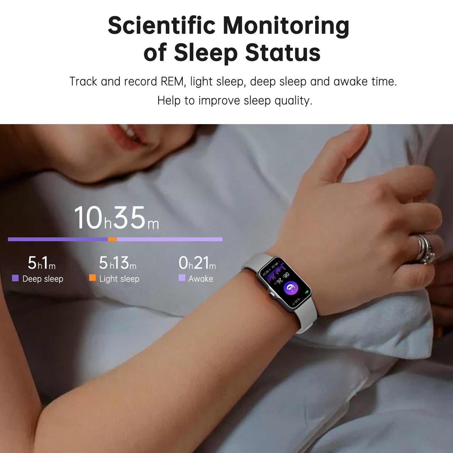 Health Fitness Tracker, Smart Watch with 24/7 Heart Rate and Blood Oxy-gen Monitor, Sleep Tracker with IP68 Waterproof, Activity Tracker Pedometer Step Counter for Women Men