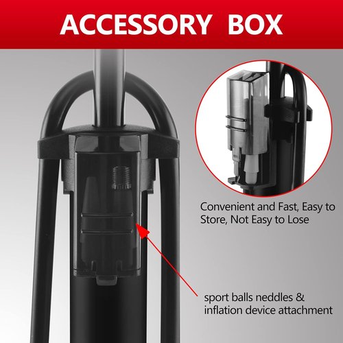 **TOOLITIN High-Pressure Bike Pump with Gauge - 160 PSI | Compatible with Presta & Schrader Valves**