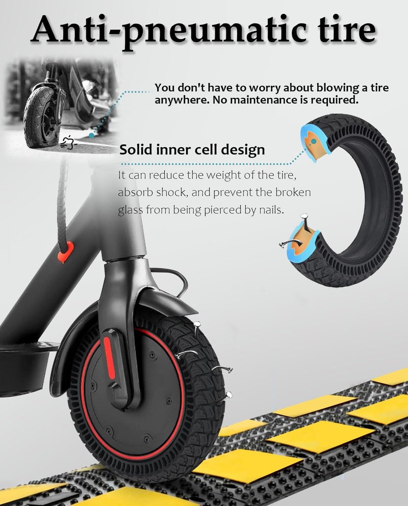 Felixstory 8.5x2.125 Off Road Solid Tire, 50/75-6.1 Scooter Tire Fit for Gotrax GXL V2 XR Apex XL Rival Hiboy S2 Hover 1 iScooter Electric Scooter Replacement Wheels, 8.5x2.0 inch 8 1/2x2 Tyre